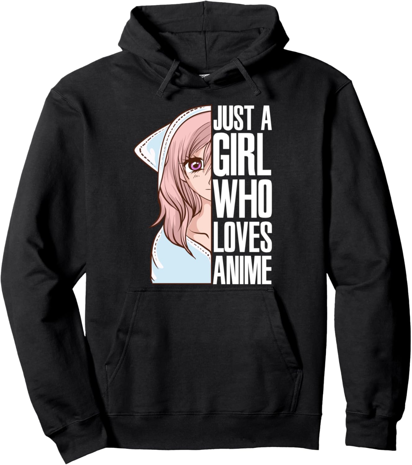 Just A Girl Who Loves Anime Anime Is Life - Anime Girl Pullover Hoodie