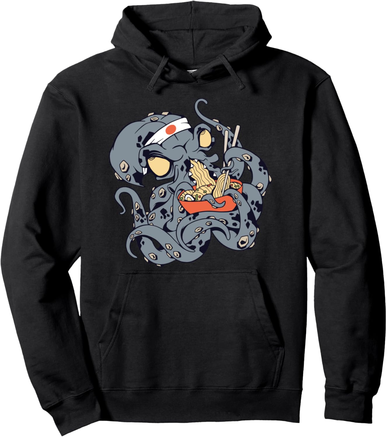 Ramen Octopus Kraken Sea Monster Japanese Noodles Anime Pullover Hoodie