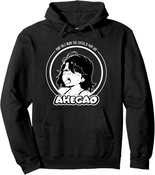 Ahegao hoodie anime face for hot coffee for Hentai Otaku