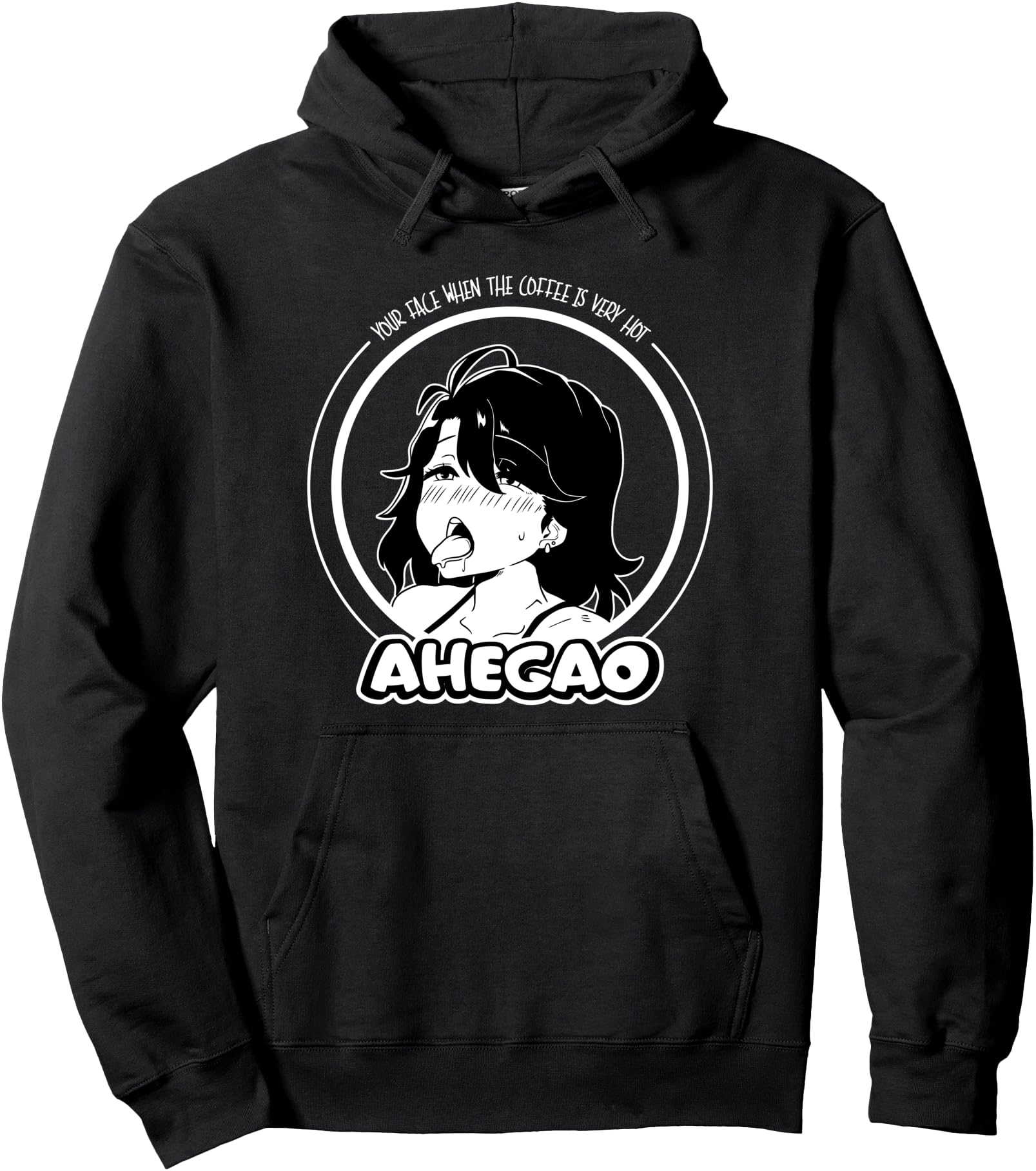 Ahegao hoodie anime face for hot coffee for Hentai Otaku