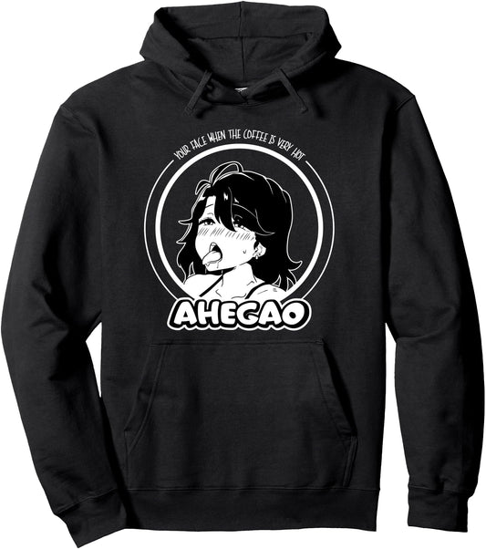 Ahegao hoodie anime face for hot coffee for Hentai Otaku