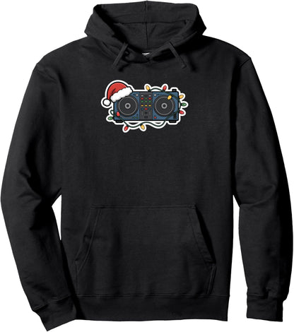 Christmas DJ Mixer Festive Holiday Xmas Pullover Hoodie