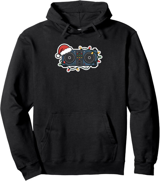 Christmas DJ Mixer Festive Holiday Xmas Pullover Hoodie