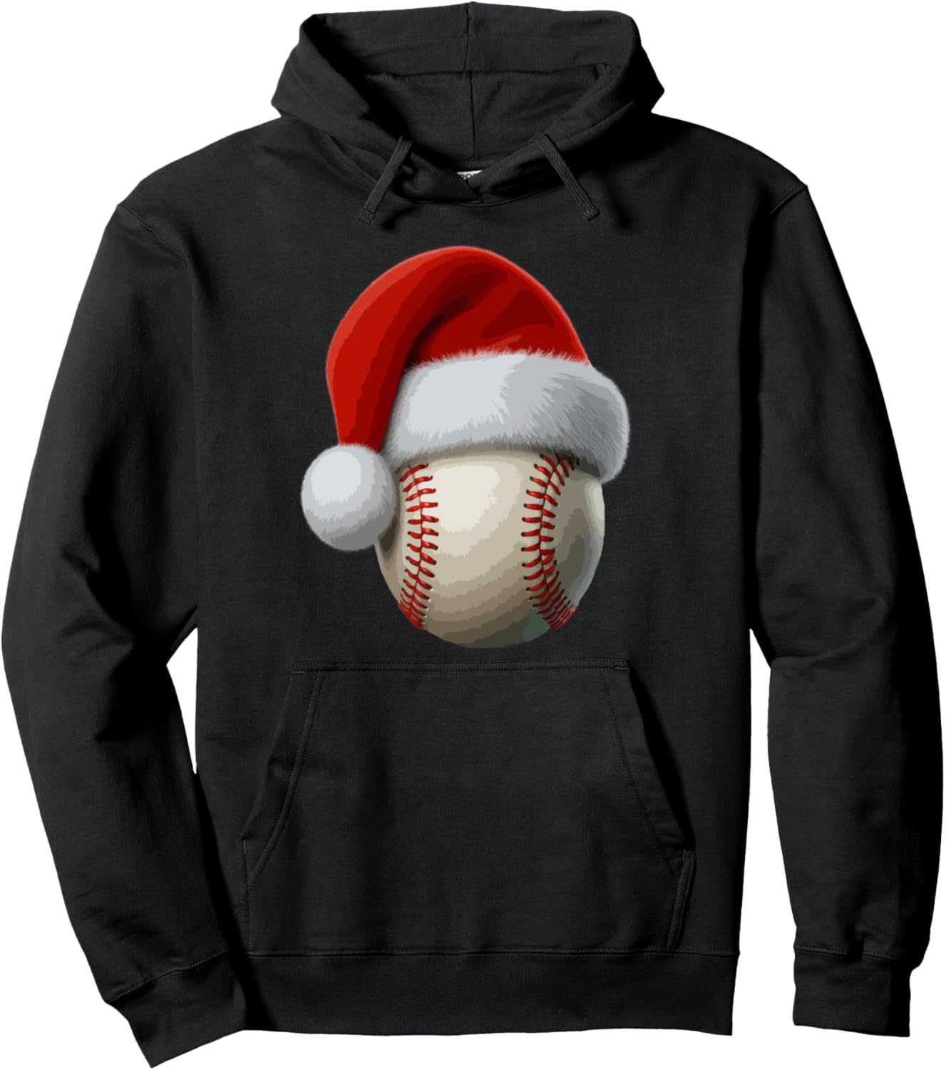 Christmas Baseball Xmas Santa Hat Ball Kids Boys Men Pullover Hoodie