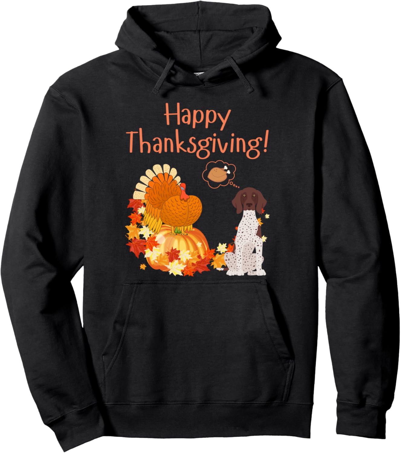 German Shorthaired Pointer Thanksgiving Pullover Hoodie