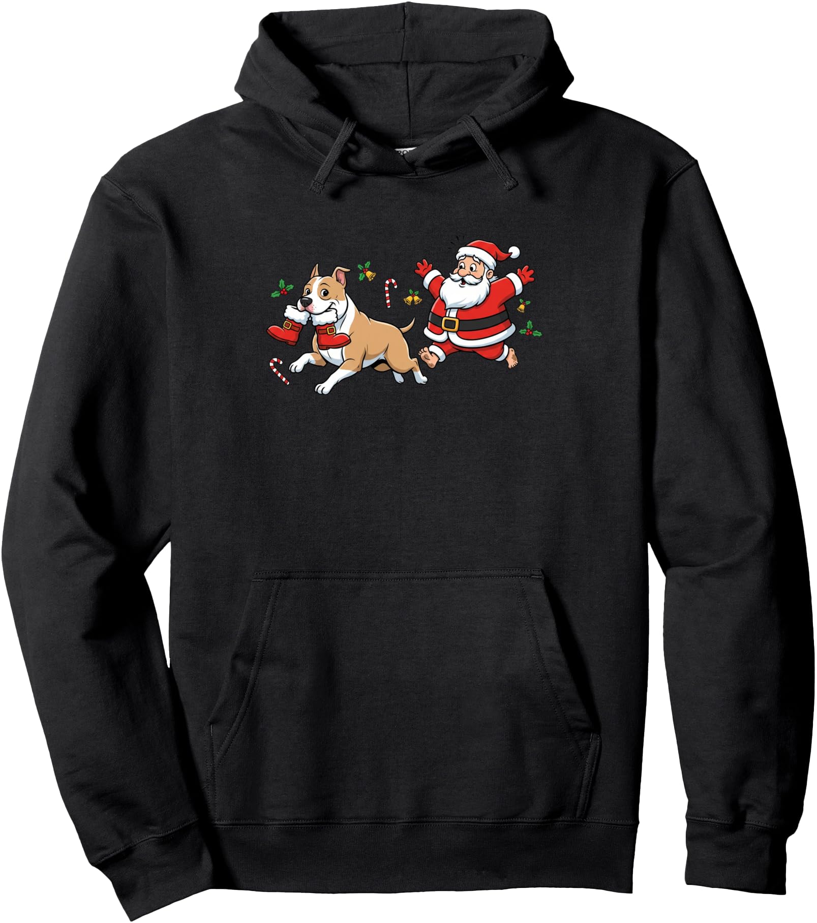American Staffordshire Terrier Santa Claus Boots Christmas Pullover Hoodie