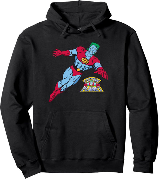 Captain Planet Flying By Pullover Hoodie