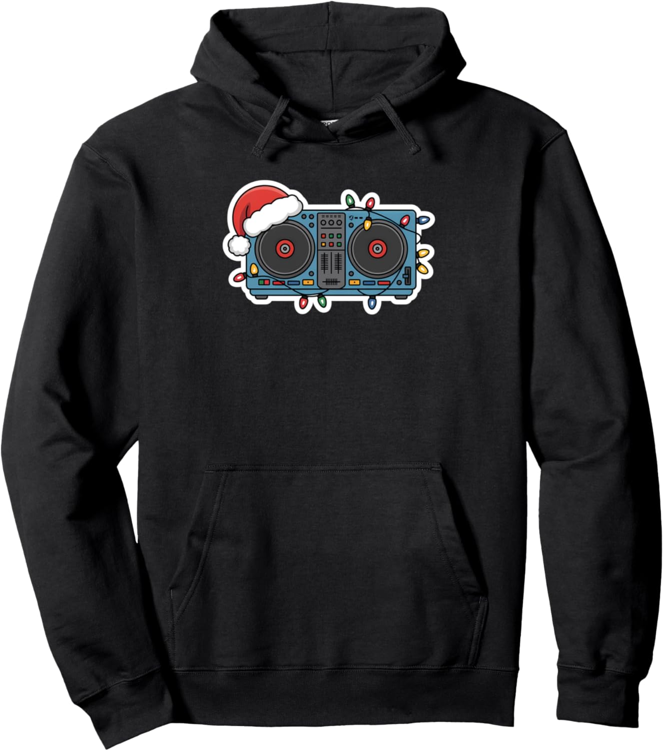 Christmas DJ Mixer Festive Holiday Xmas Pullover Hoodie