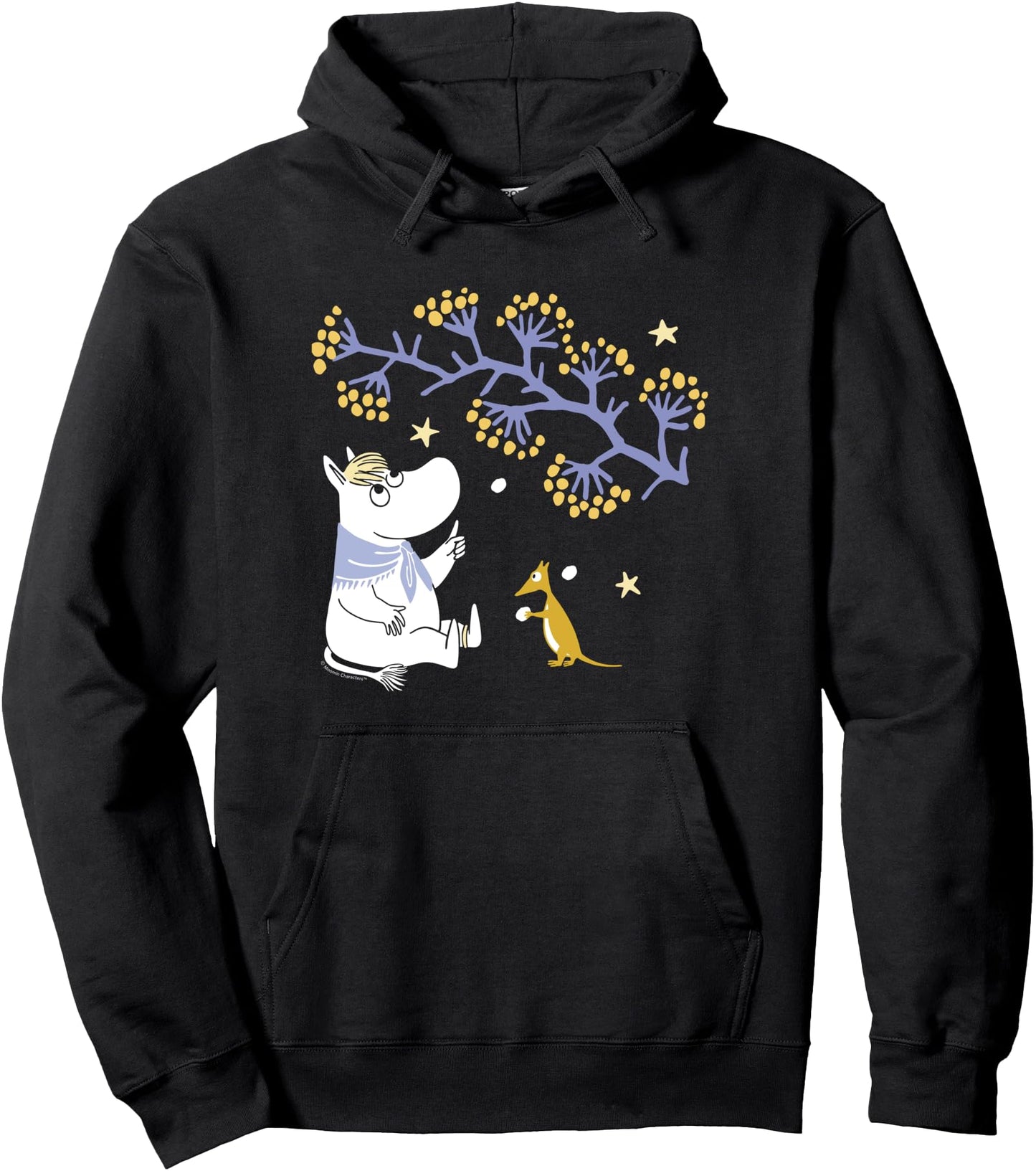 Moomin Snorkmaiden Watching The Snow Winter Pullover Hoodie