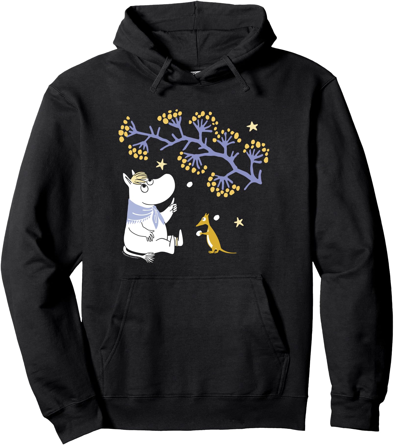 Moomin Snorkmaiden Watching The Snow Winter Pullover Hoodie