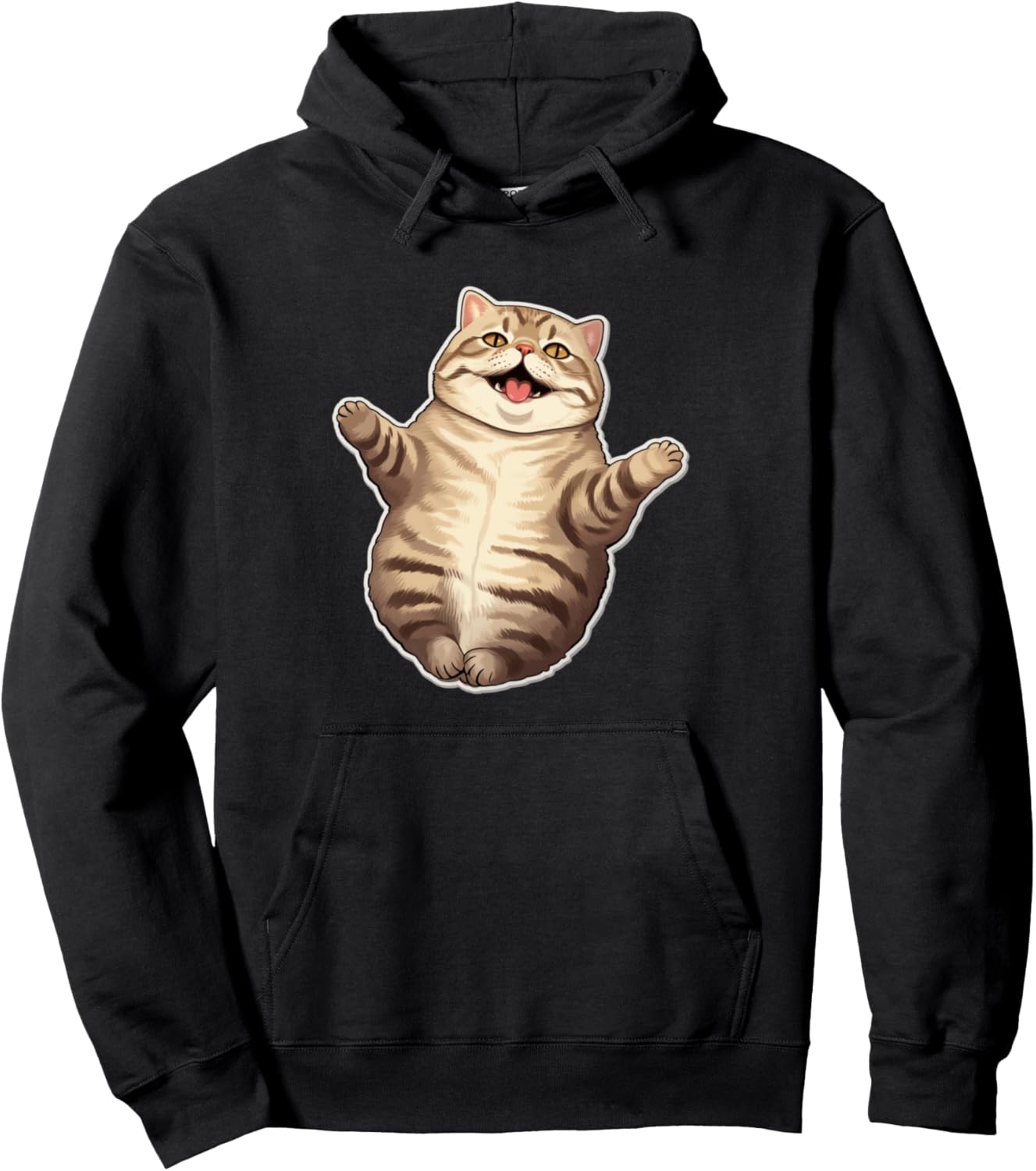 Chonk Kitten Chubby Animal Pet Lover Cute Cat Pullover Hoodie
