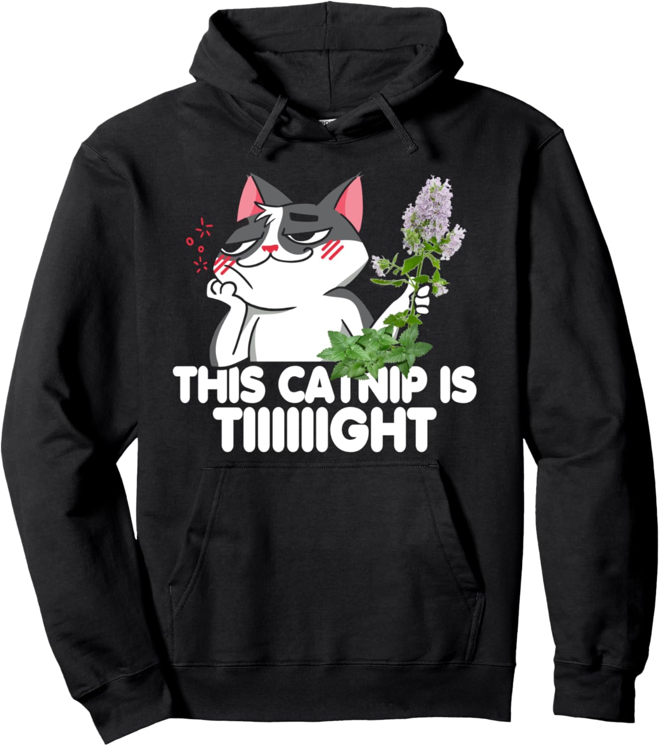 Catnip Funny Saying Stupid Cat Pet Lover Tee Pullover Hoodie