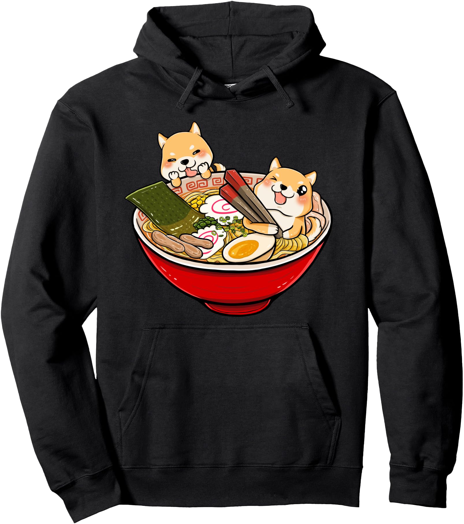 Shiba Inu Japanese Ramen Hoodie Funny Dog Gift Pullover Hoodie