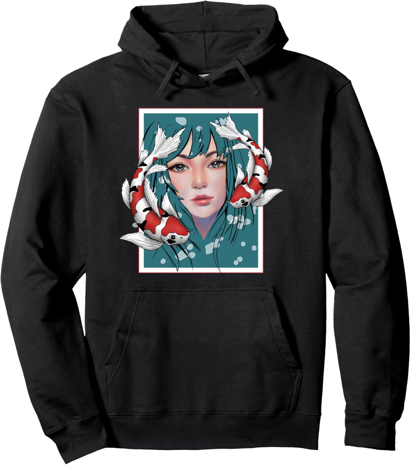 Otaku Manga Girl Japanese Koi Anime Girl Pullover Hoodie