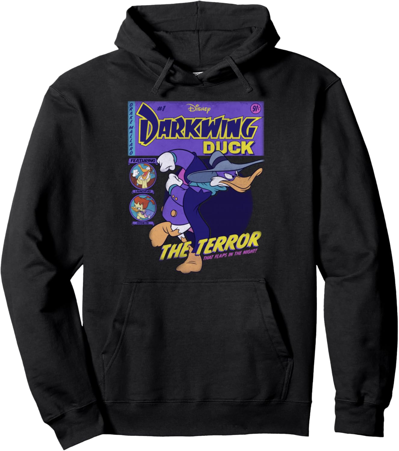 Disney Darkwing Duck The Terror Vintage Comic Cover Pullover Hoodie