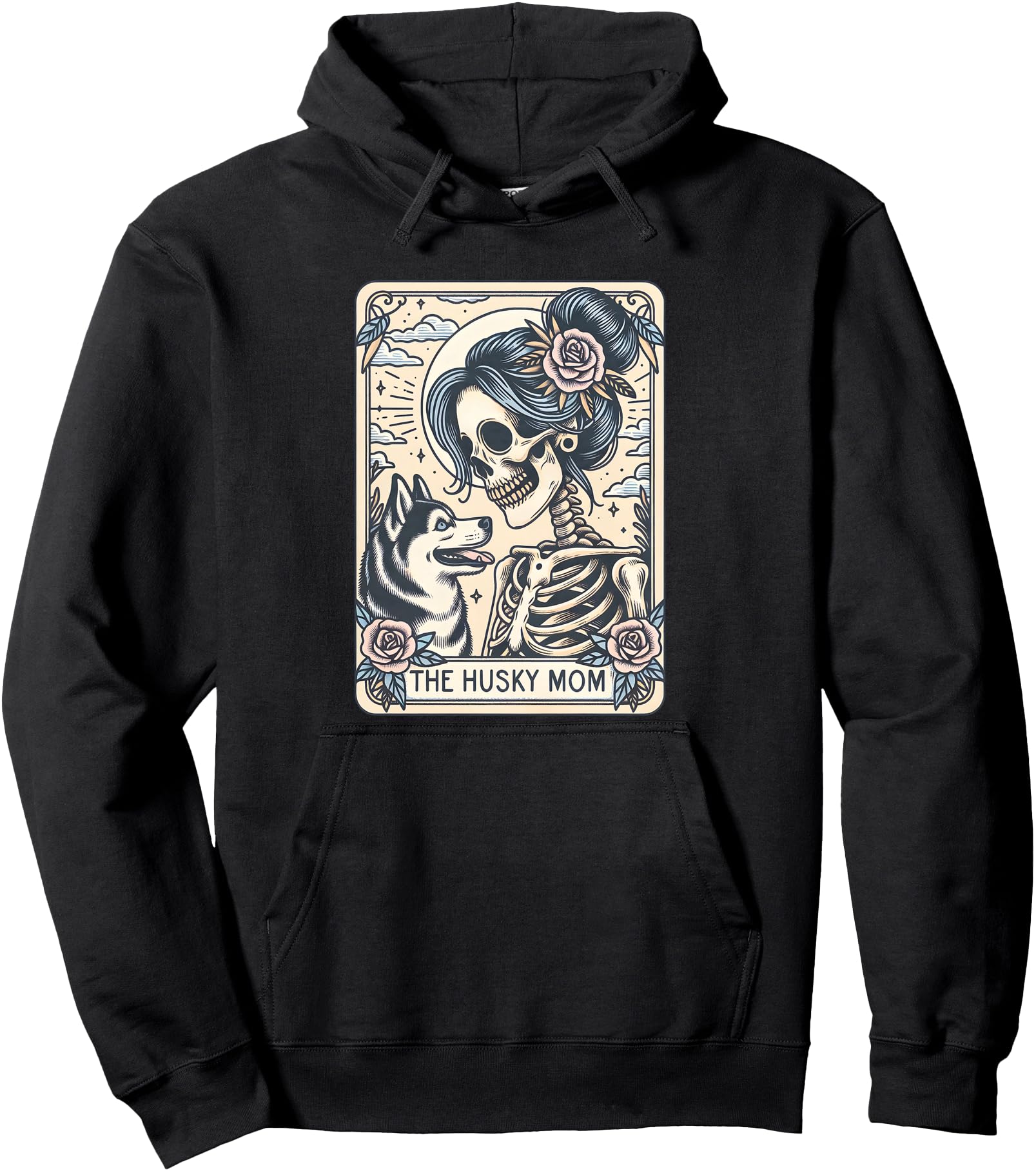 the husky mom siberian husky mom tarot card Pullover Hoodie