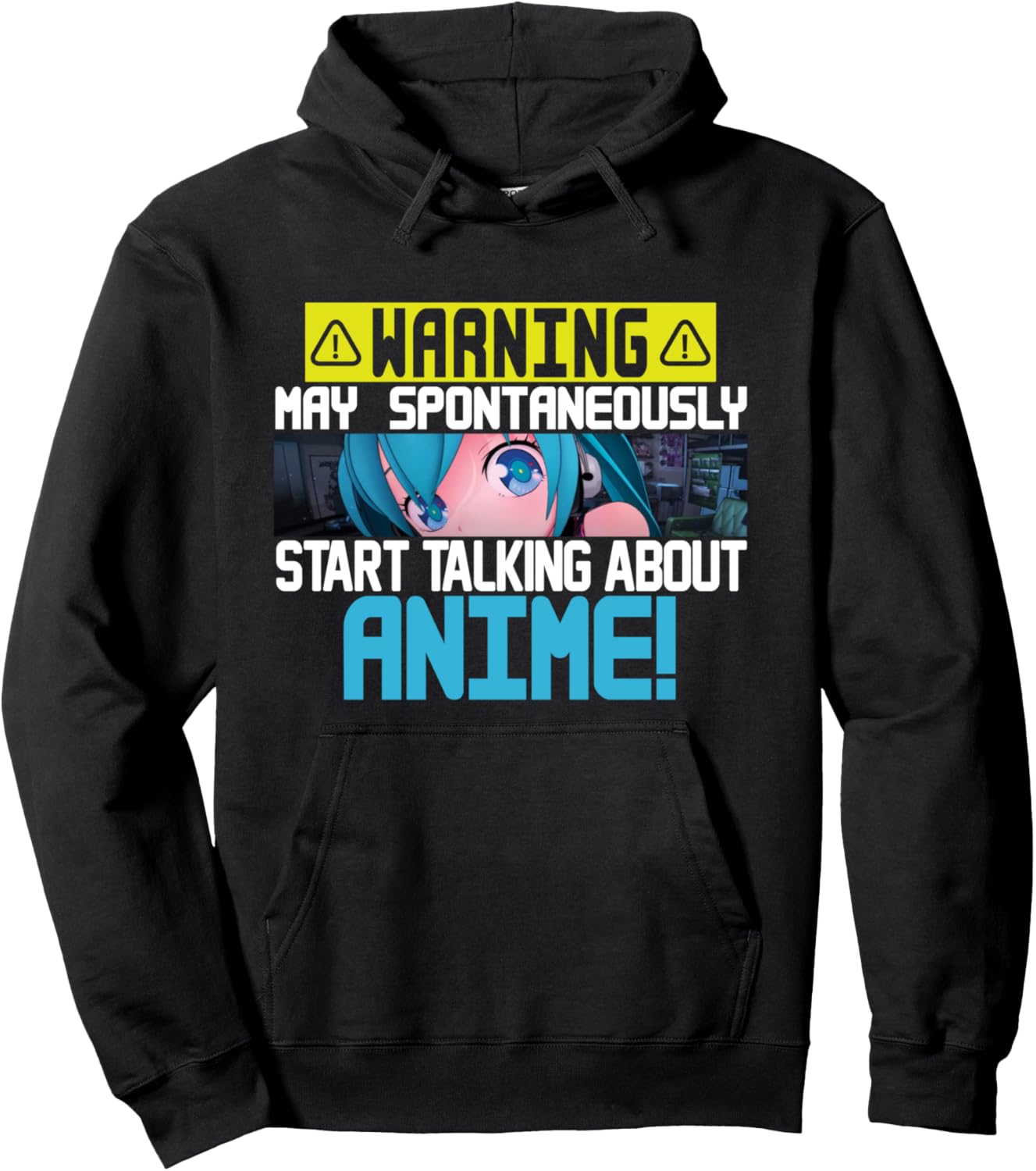 Warning May Spontaneously Start Talking About Anime Manga Pullover Hoodie
