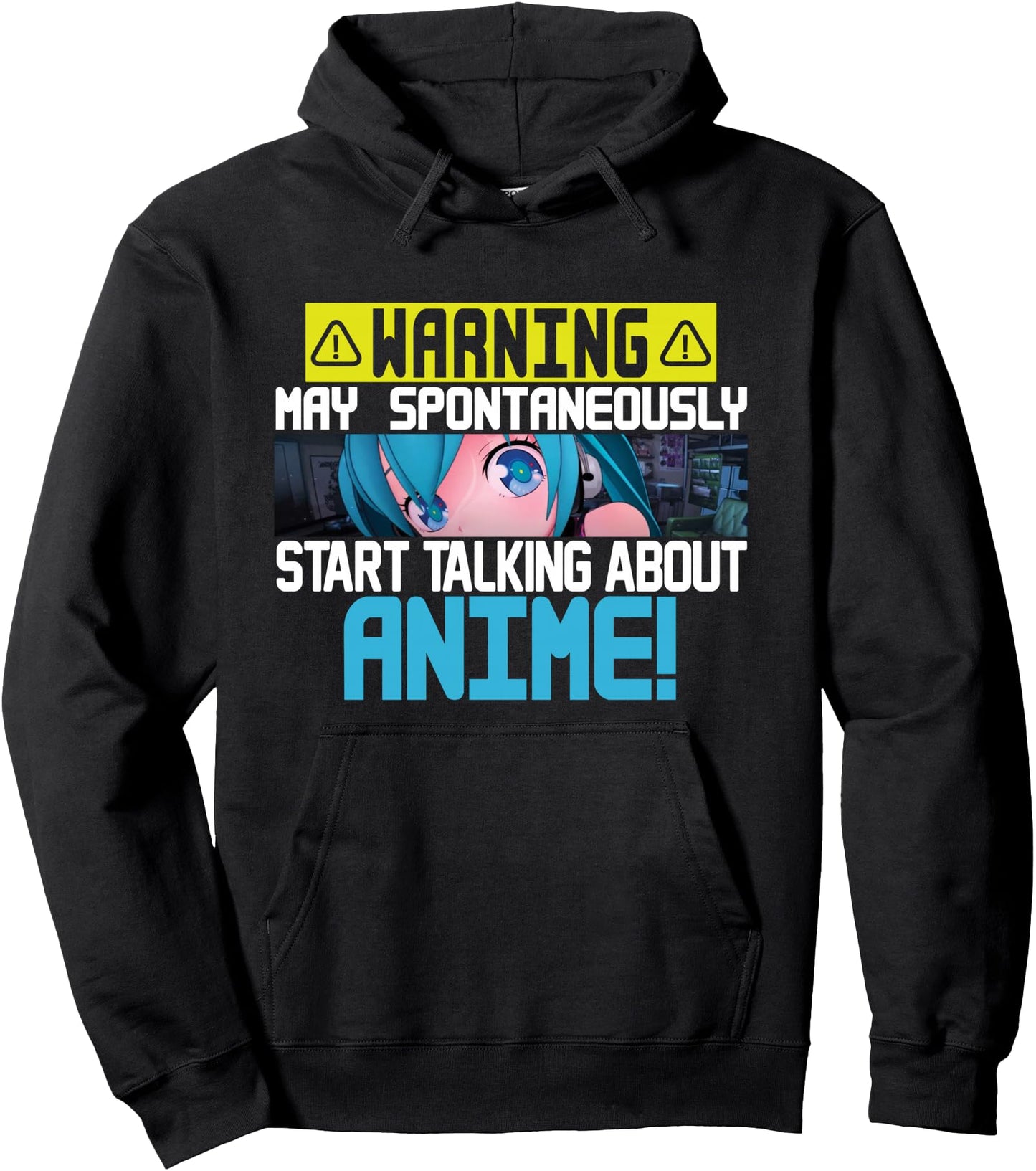 Warning May Spontaneously Start Talking About Anime Manga Pullover Hoodie