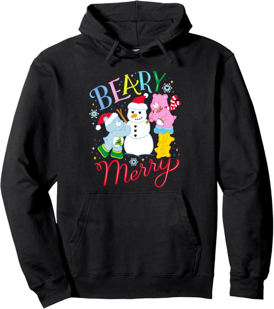 Care Bears Beary Merry With Cheer Bear And Christmas Wishes Pullover Hoodie