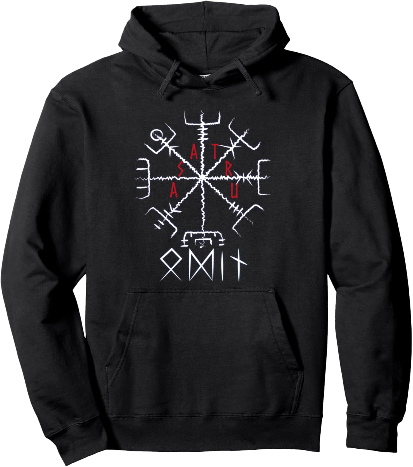 Vikings Norse Mythology Compass Pagan Asatru Magical Rune Pullover Hoodie