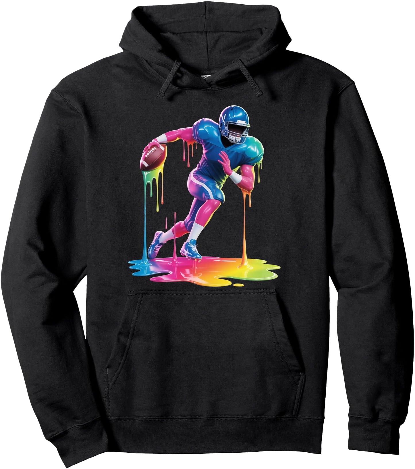 Tie Dye Football Drip Boys Youth Kid Dripping Football Pullover Hoodie