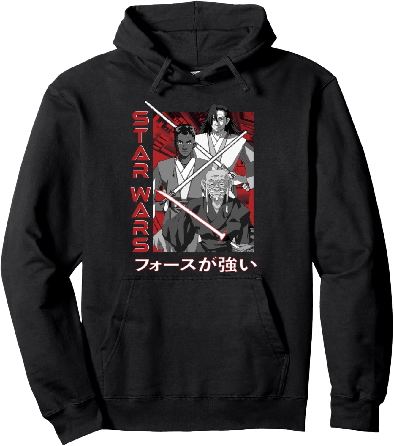 Star Wars Visions Anime Kanji Poster Pullover Hoodie