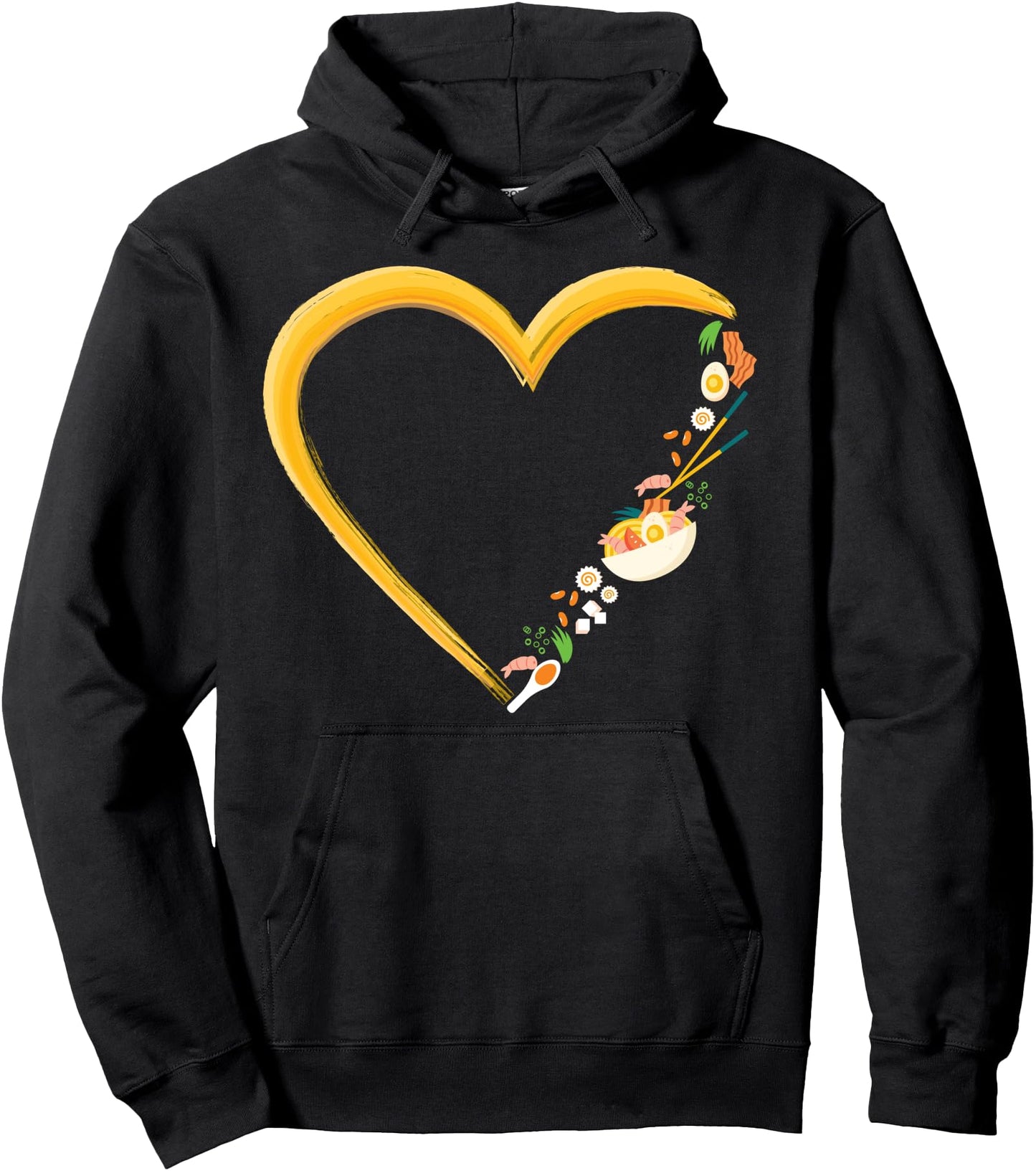 Ramen Noodle Bowl Love Japanese Kawaii Heart Pullover Hoodie