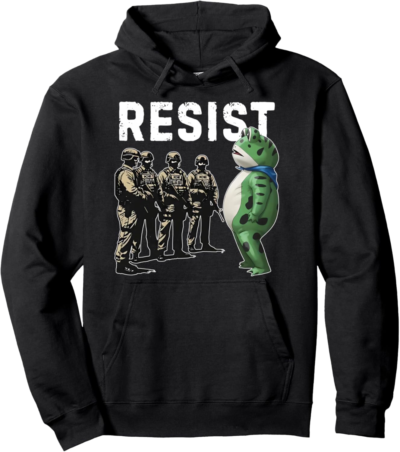 Portland Frog Resist Protest Pullover Hoodie