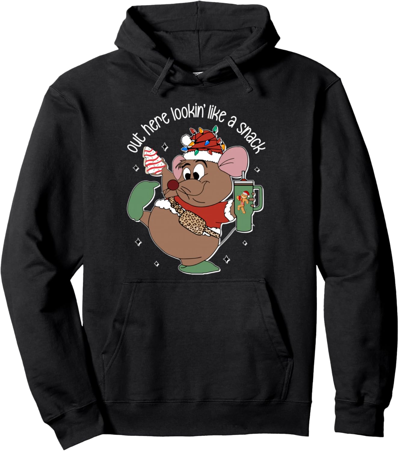 Out Here Looking Like A Snack Funny Mouse Christmas Pullover Hoodie