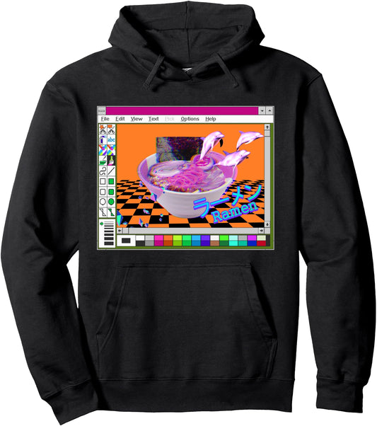 90s 80s Vaporwave Hoodie Japanese Ramen Vaporwave Aesthetic