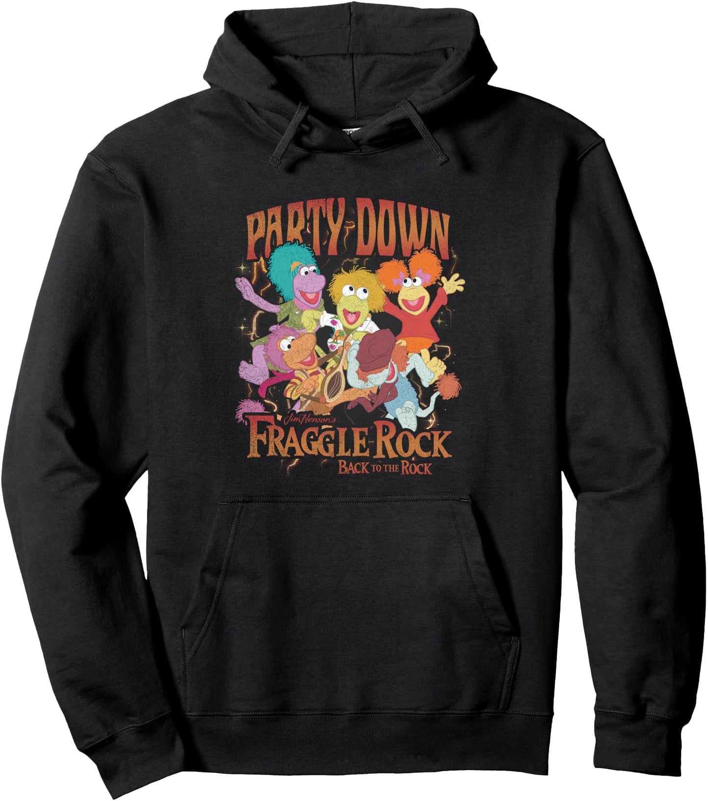 Fraggle Rock Party Down Back To The Rock Vintage Big Poster Pullover Hoodie