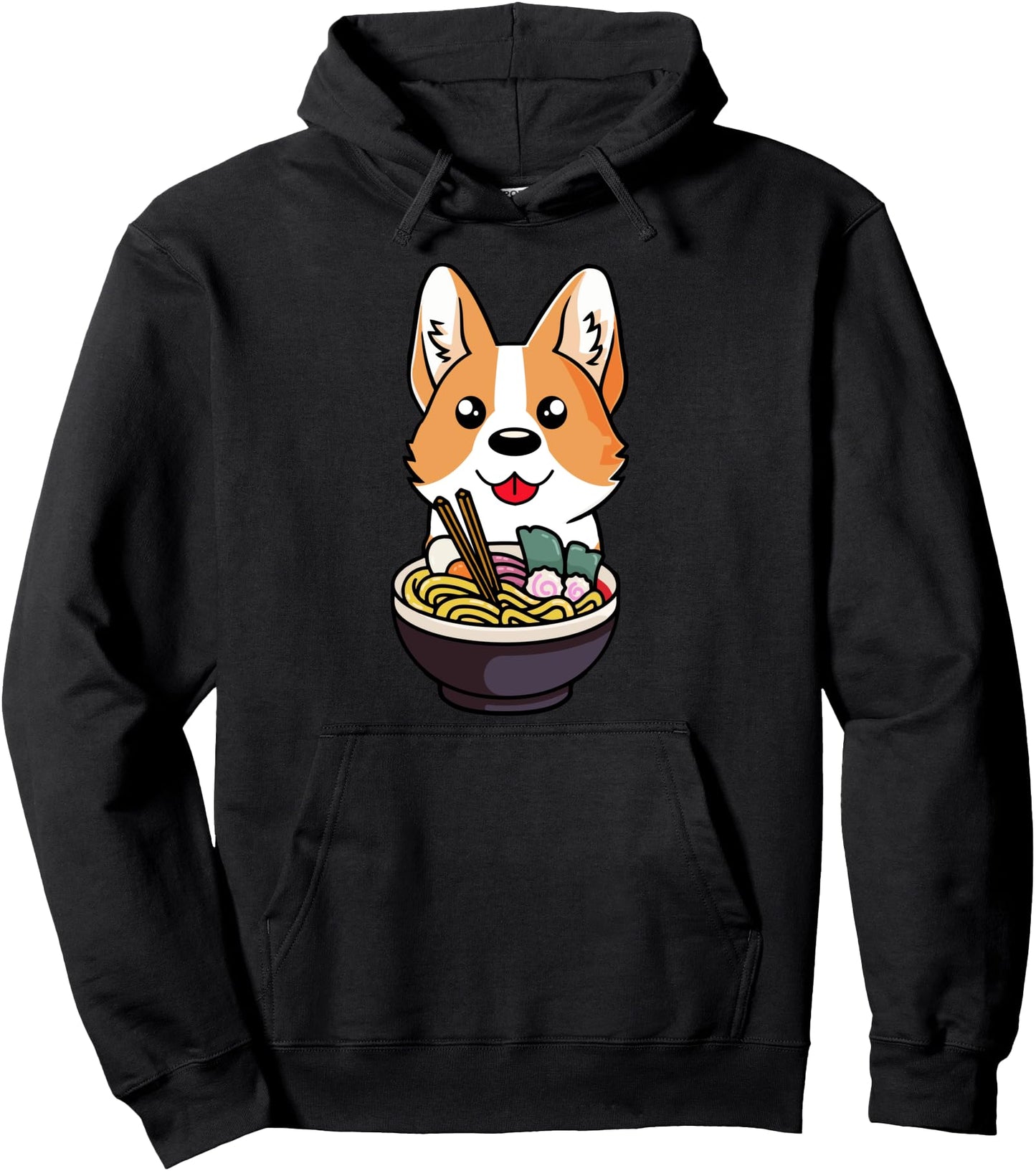 Ramen Corgi Dog Food Lover Kawaii Japanese Anime Gift Pullover Hoodie