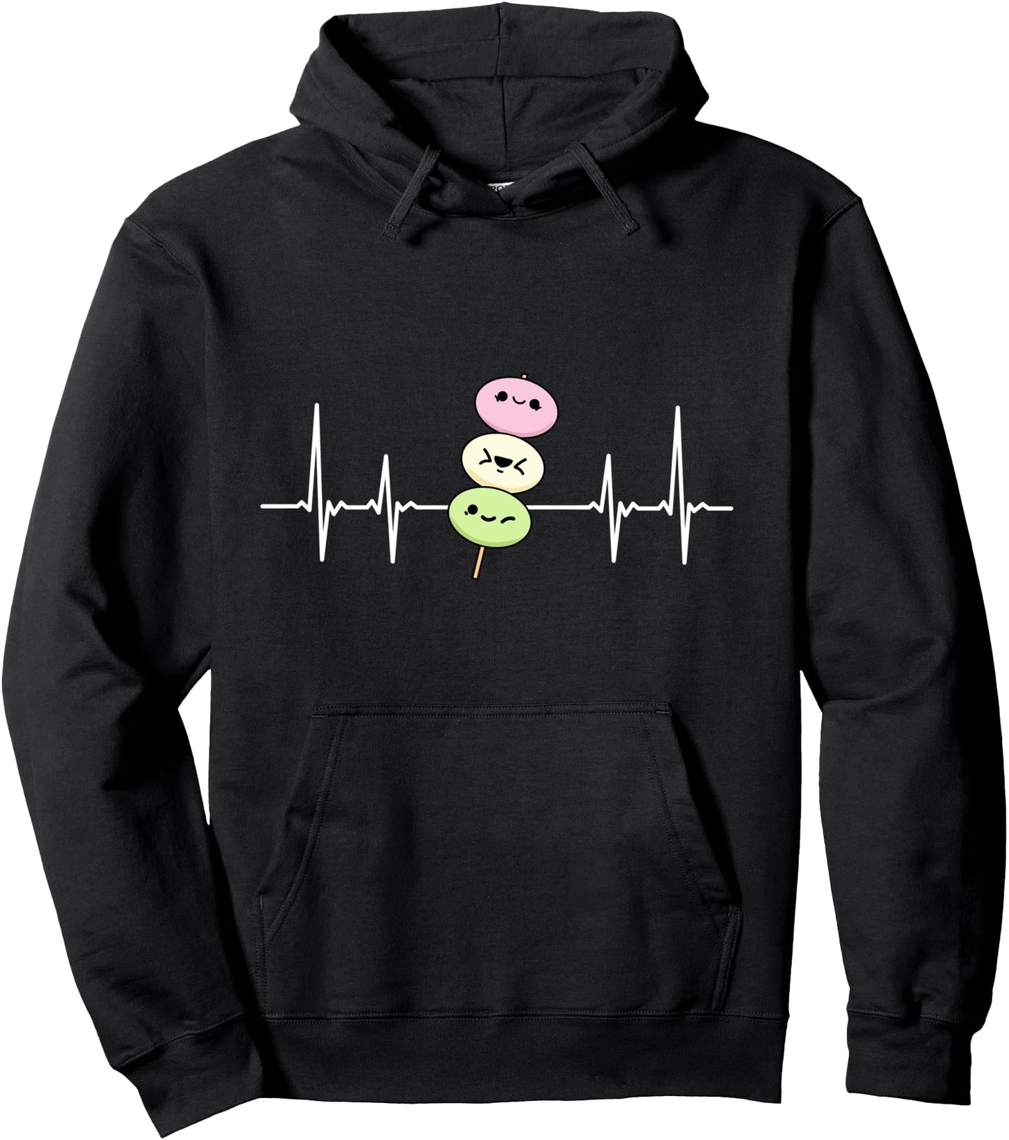 Heartbeat Kawaii Dango Japanese Dessert Pullover Hoodie