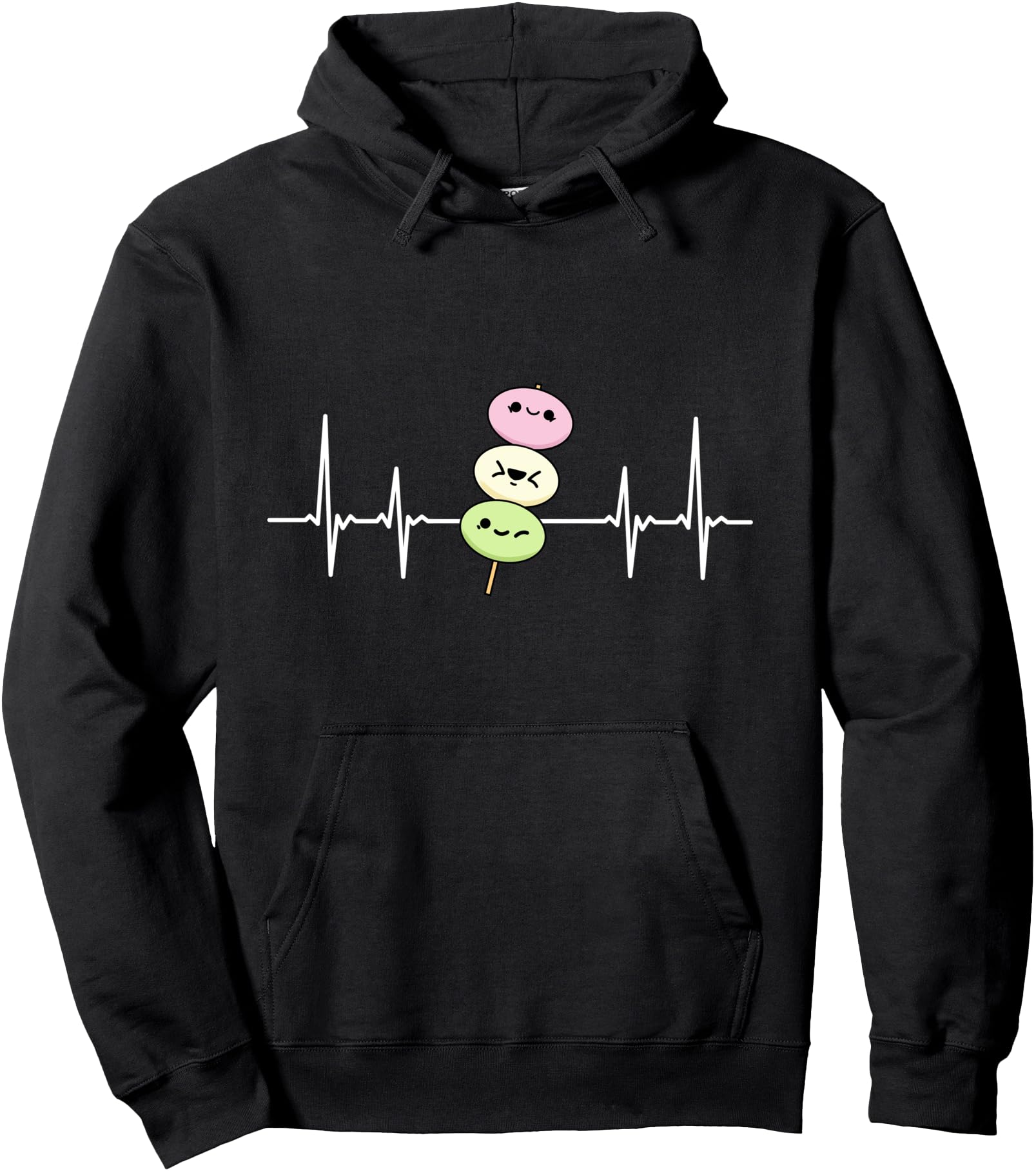 Heartbeat Kawaii Dango Japanese Dessert Pullover Hoodie