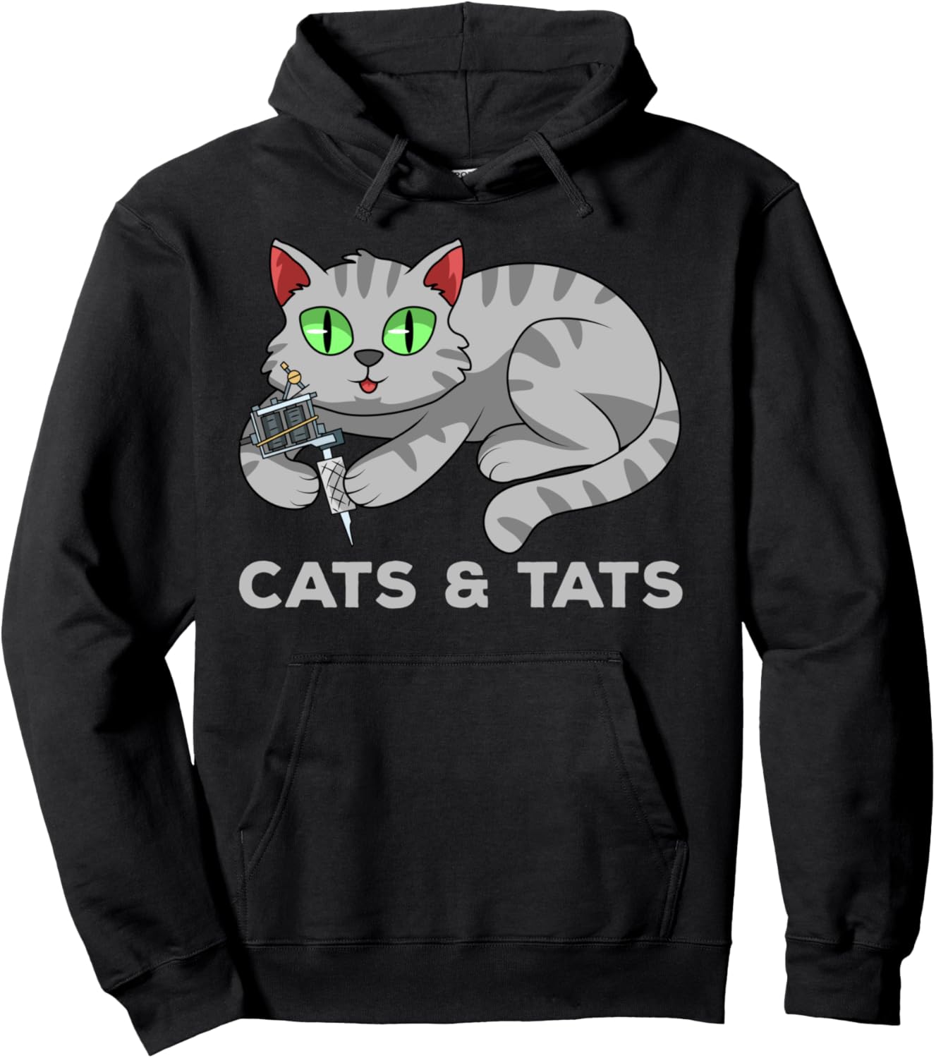 Cats And Tats Tattooist Ink Tattoo Lover Pet Kitten Owner Pullover Hoodie