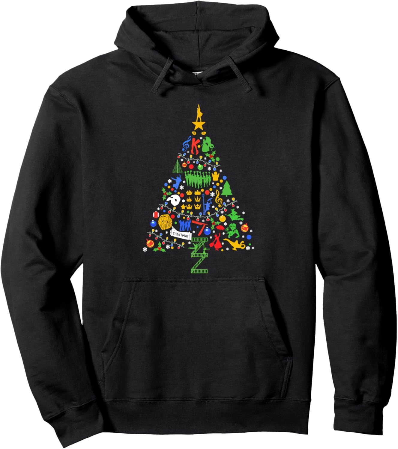 Broadway Christmas Tree Sweater Broadway Ugly Christmas Pullover Hoodie