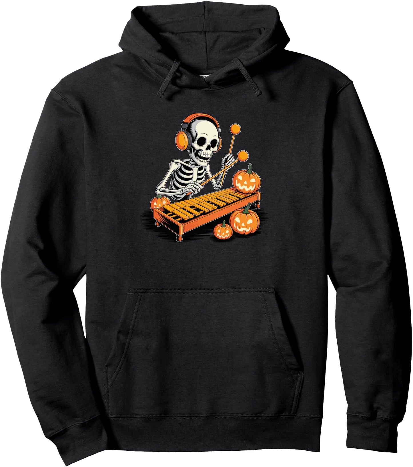Halloween Skeleton Vibraphone Vibraphonist Pullover Hoodie
