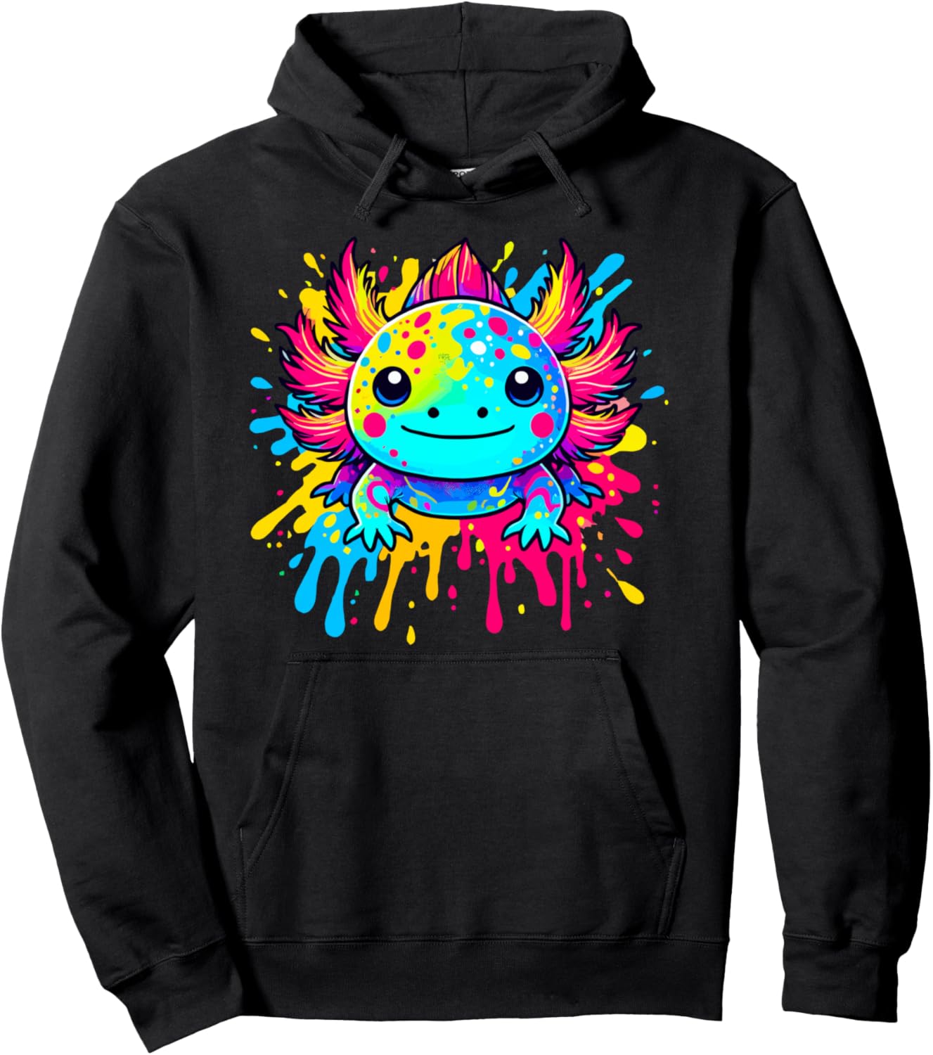 Axolotl Animal Pop Art Cute Axolotl Lover Pullover Hoodie