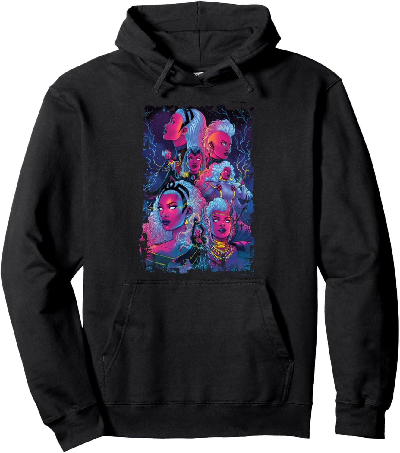 Marvel X-Men Storm Of Past And Present Distressed Poster Pullover Hoodie