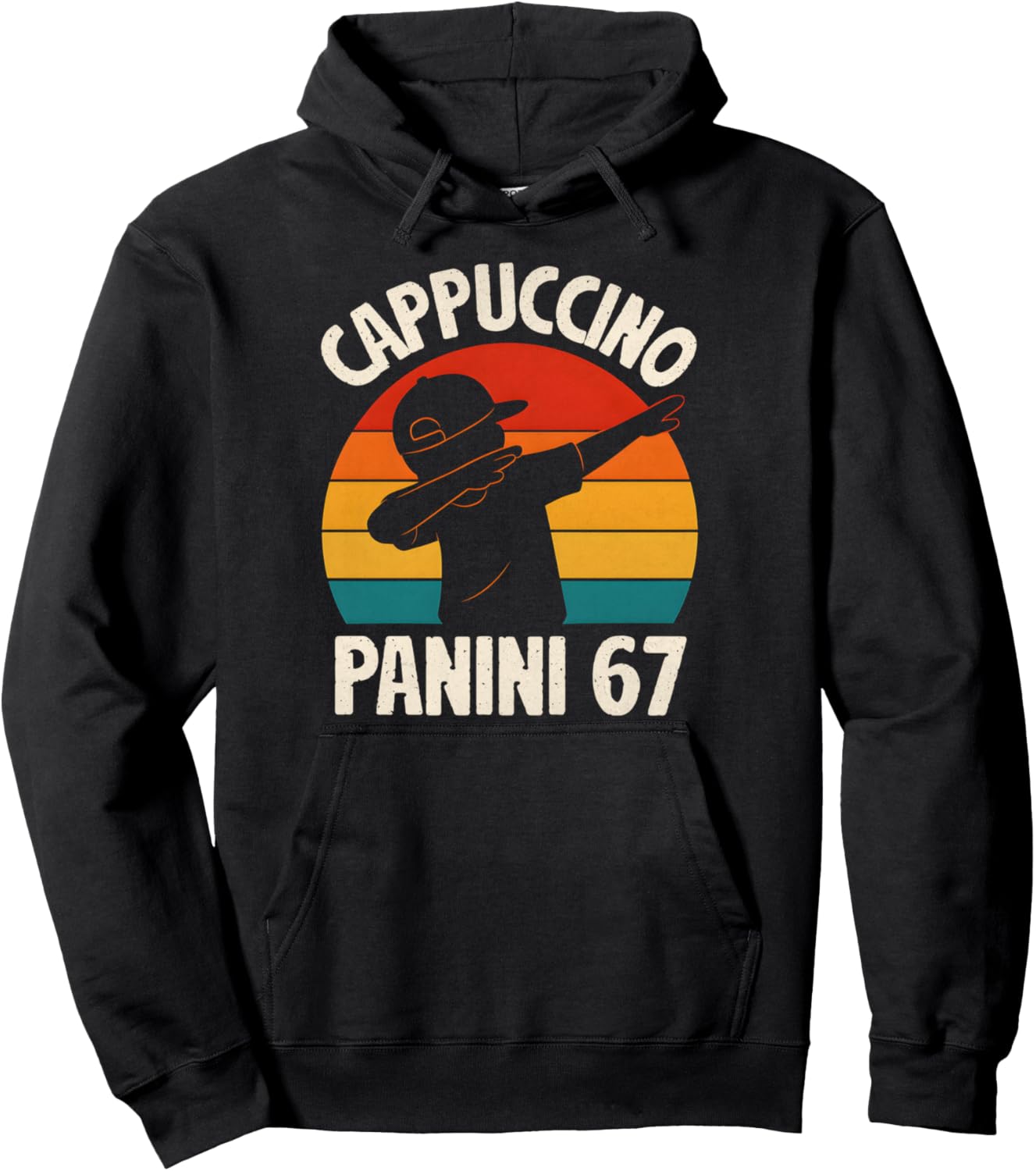 6 7 Italian Brainrot Panini Cappuccino 67 Meme Boys Funny Pullover Hoodie