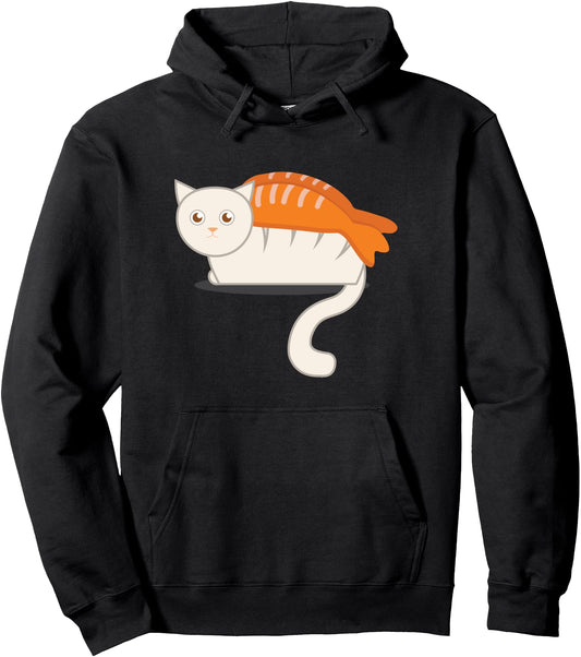 Animal Sushi Cat Lover Japanese Funny Kawaii Anime Pullover Hoodie
