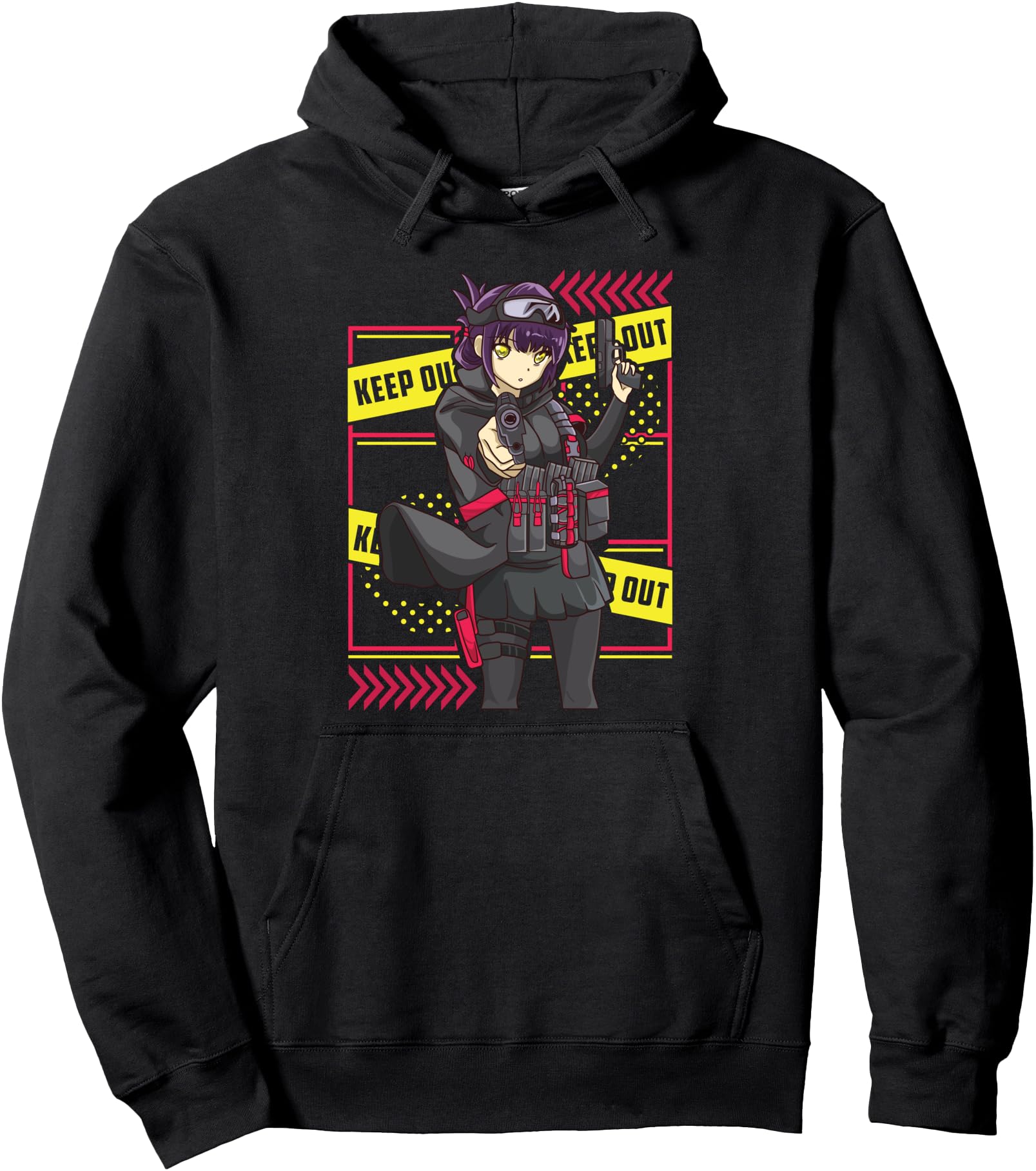 Kawaii Anime Gun Girl Cute Anime Girls Pullover Hoodie