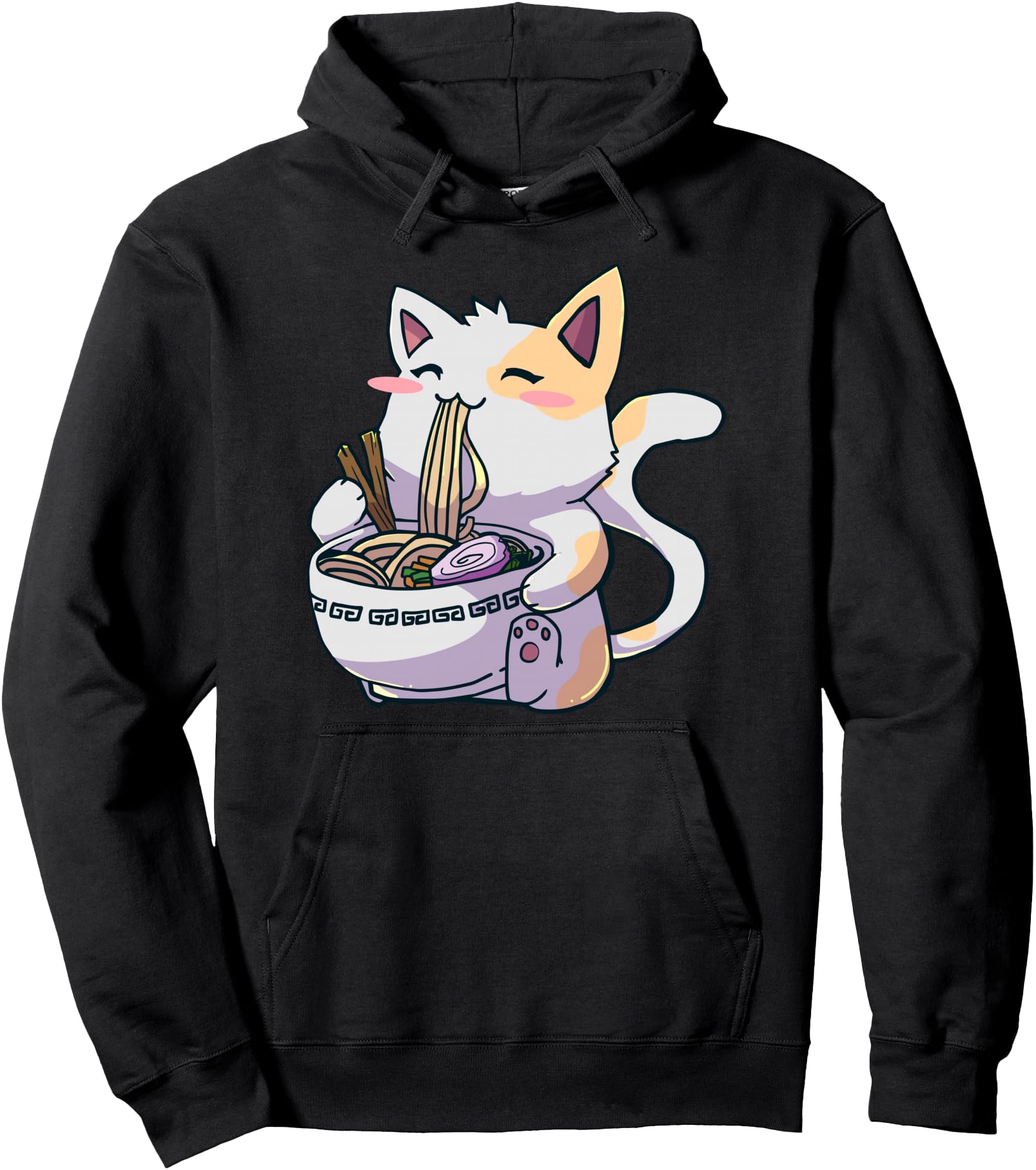Ramen Anime Kawaii Neko Cat Pullover Hoodie