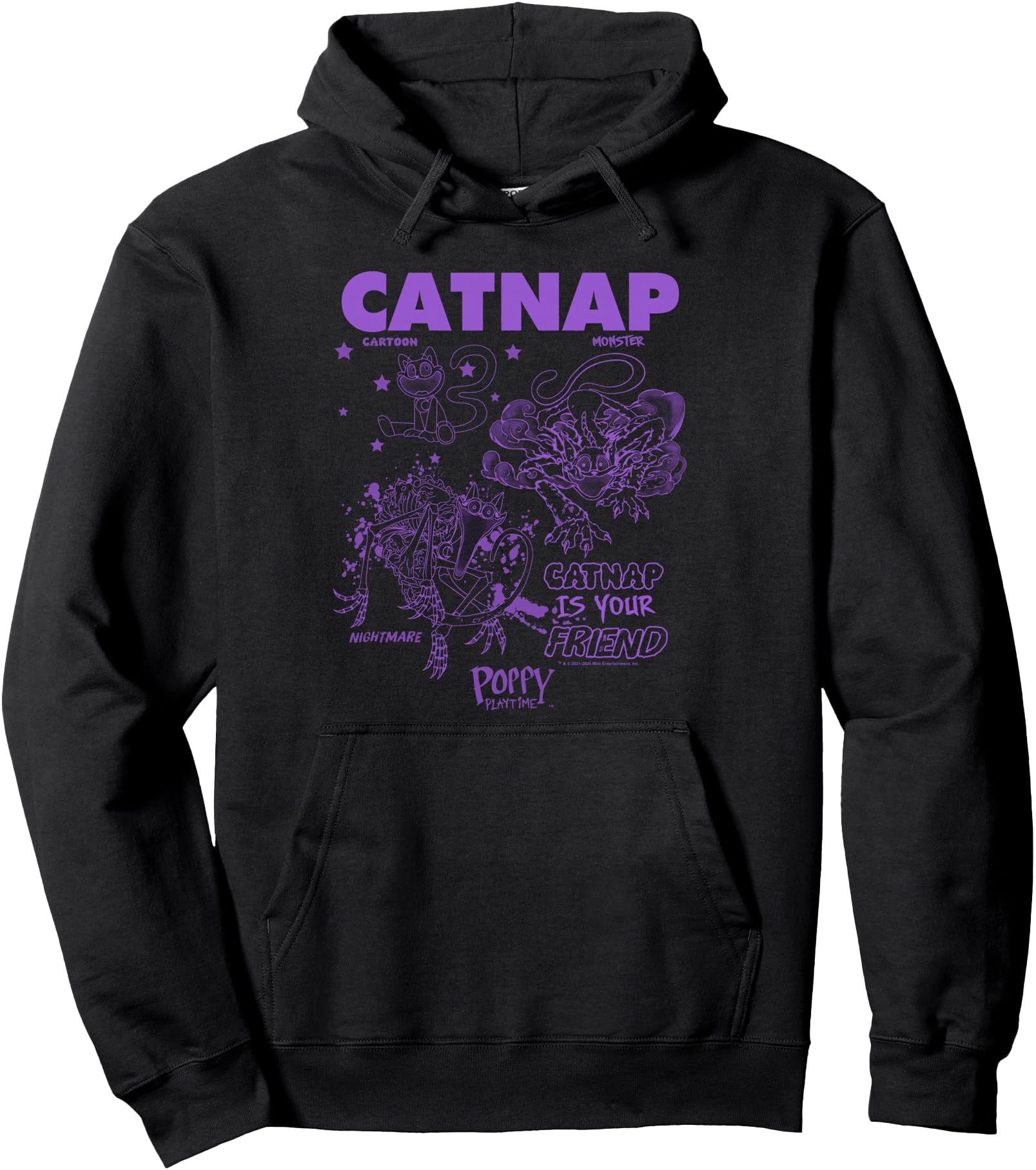 Poppy Playtime Catnap Is Your Friend Cartoon Monster Poster Pullover Hoodie