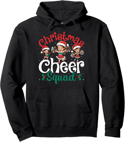 Christmas Cheer Squad Cheerleading Santa Cheerleader Xmas Pullover Hoodie