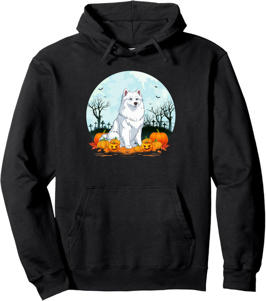 American Eskimo Dog Lovers Funny Halloween Costume Party Pullover Hoodie