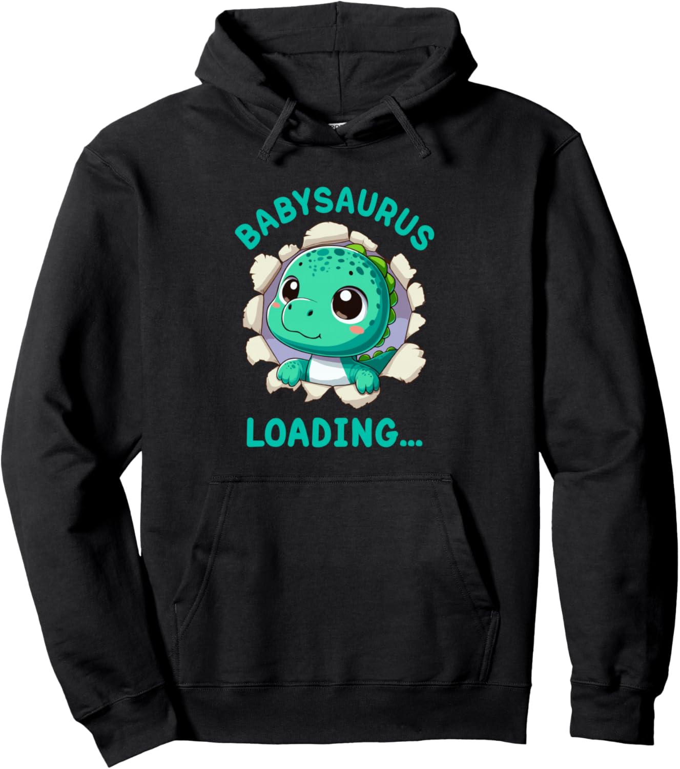 Babysaurus Funny Pregnant Dino Pregnancy Baby Announcement Pullover Hoodie