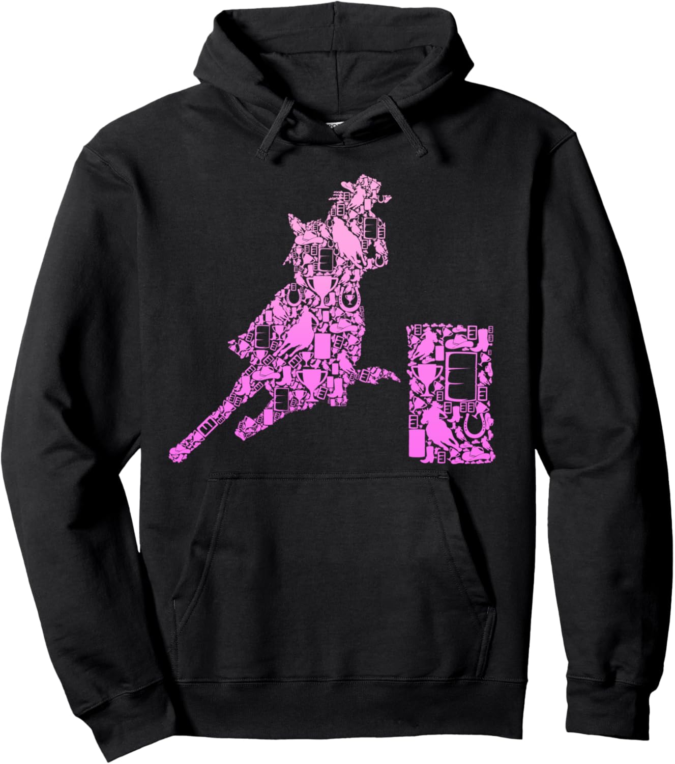 Barrel Racing Horse Barrel Racer Cowgirl Rodeo Women Girls Pullover Hoodie