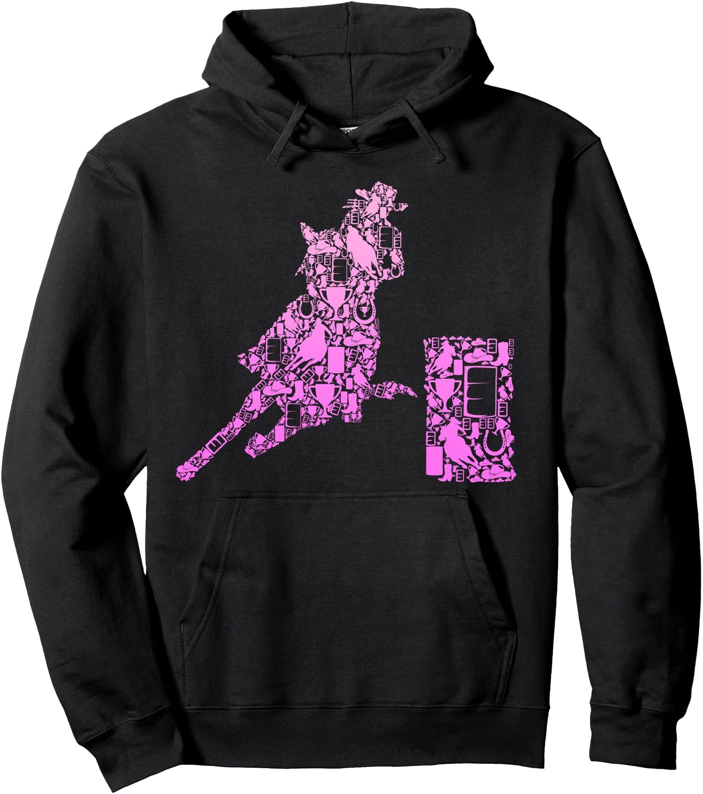 Barrel Racing Horse Barrel Racer Cowgirl Rodeo Women Girls Pullover Hoodie