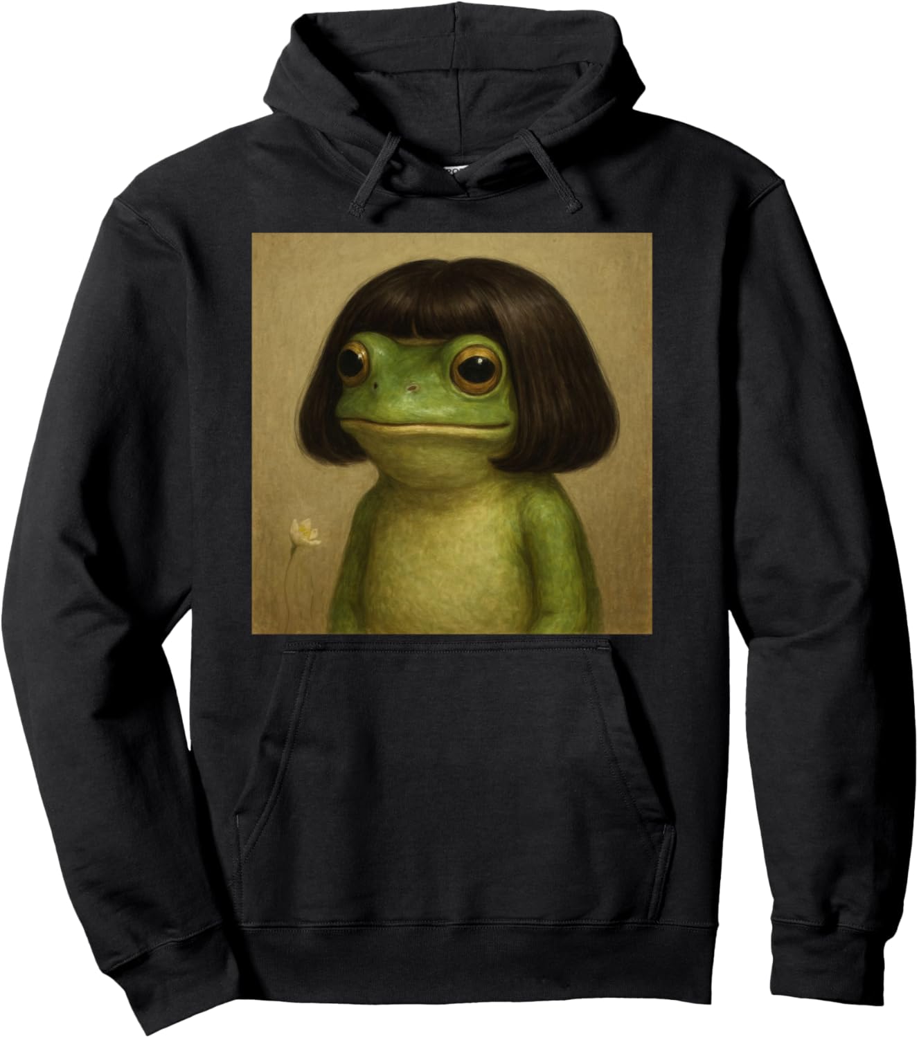 Funny Frog Bob Haircut Meme For Men Women Kids Pullover Hoodie